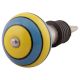 Turquoise And Yellow Striped Ceramic Wine Stopper